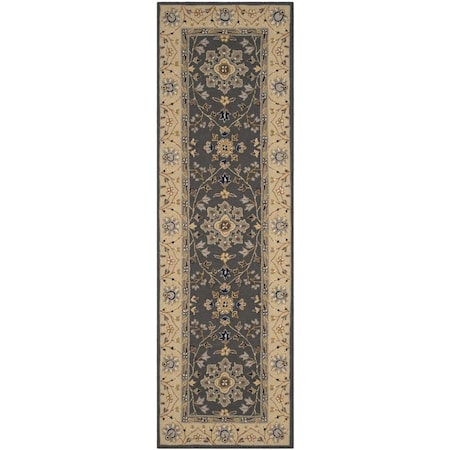 Safavieh Easy Care Hand Hooked Runner RugGrey & Cream 2 ft.6 in. x 8 ft. EZC751H-28